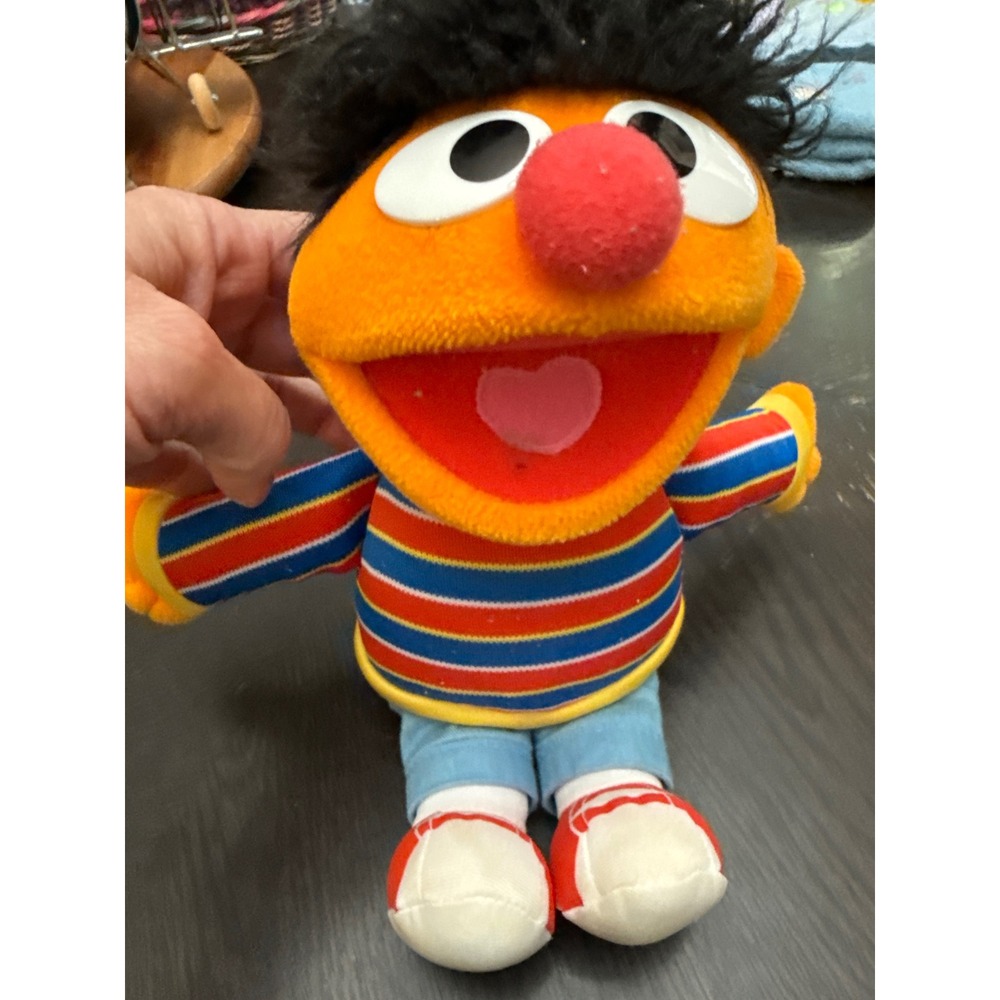 Gund Sesame Street Ernie Plush Striped Sweater Vintage 2002 Toy 75365 10 Inch